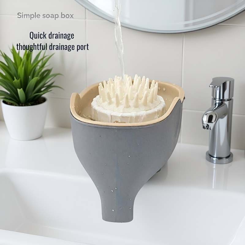 Double Soap Box Rack for Dormitory Bathroom Cute Home Drainage