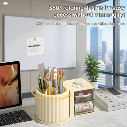 Light Luxury Rotating Cosmetics Storage Box for Desktop Dressing Table