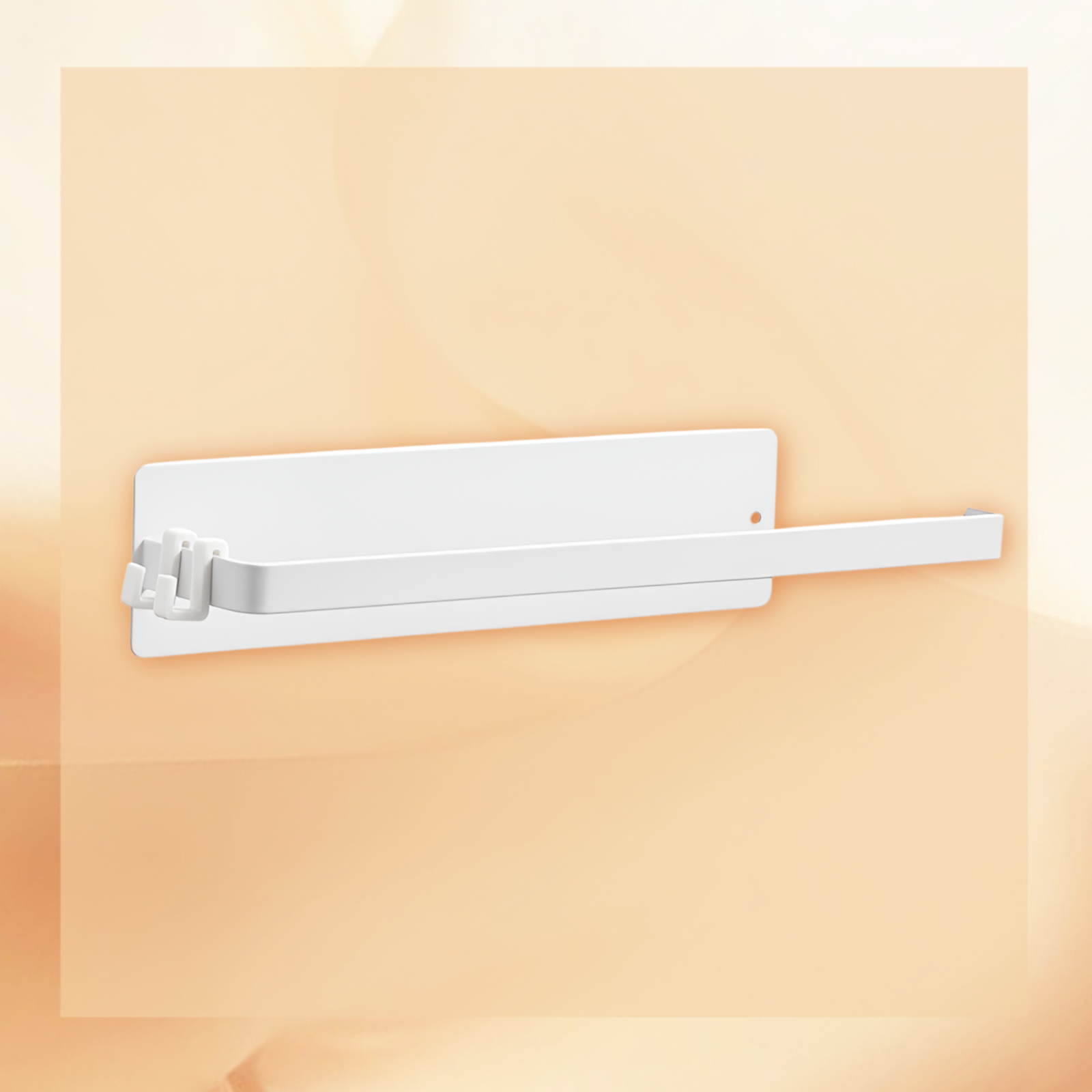 Modern Japanese Acrylic Towel Holder, No-Drill Adhesive Wall Storage Rack