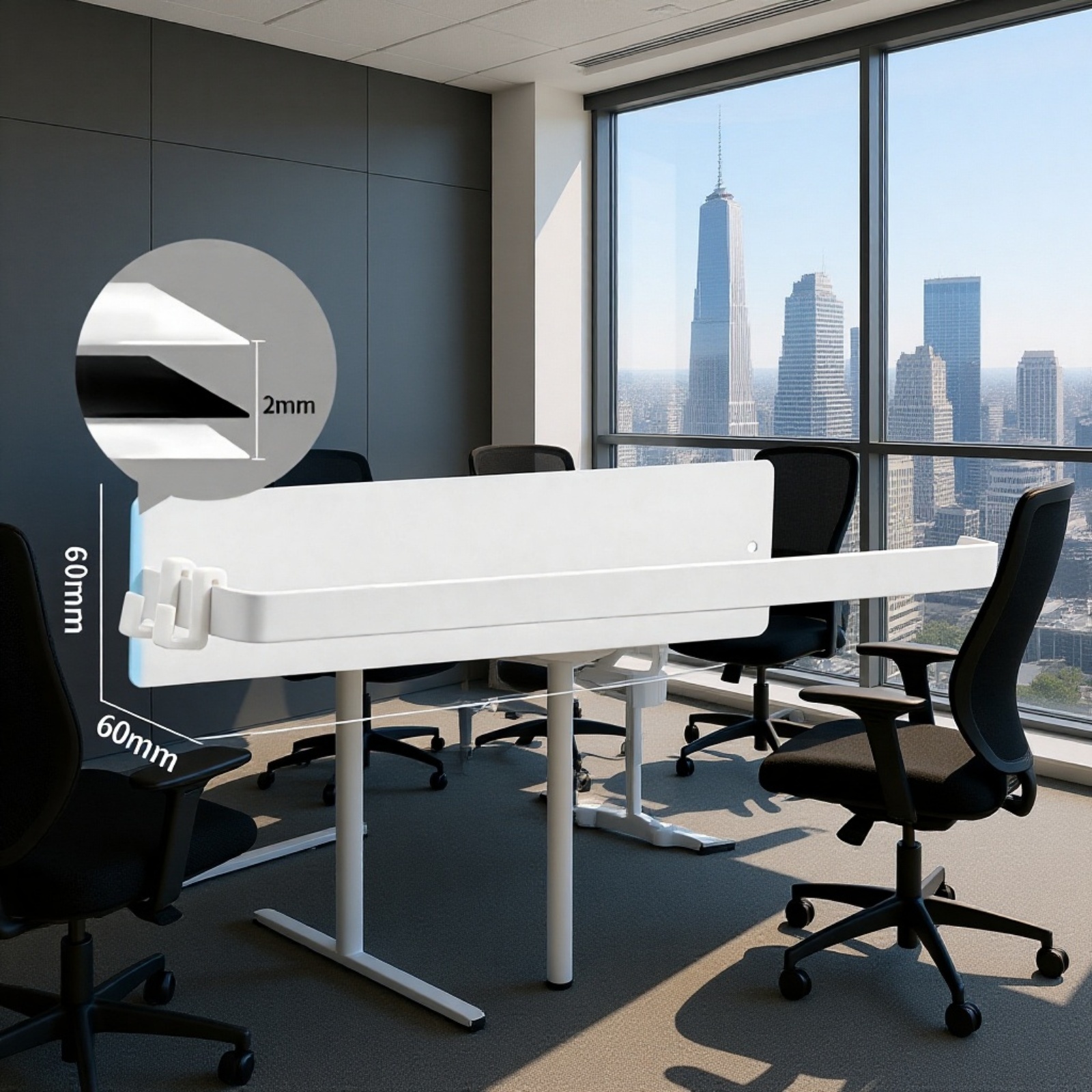 Modern Japanese Acrylic Towel Holder, No-Drill Adhesive Wall Storage Rack