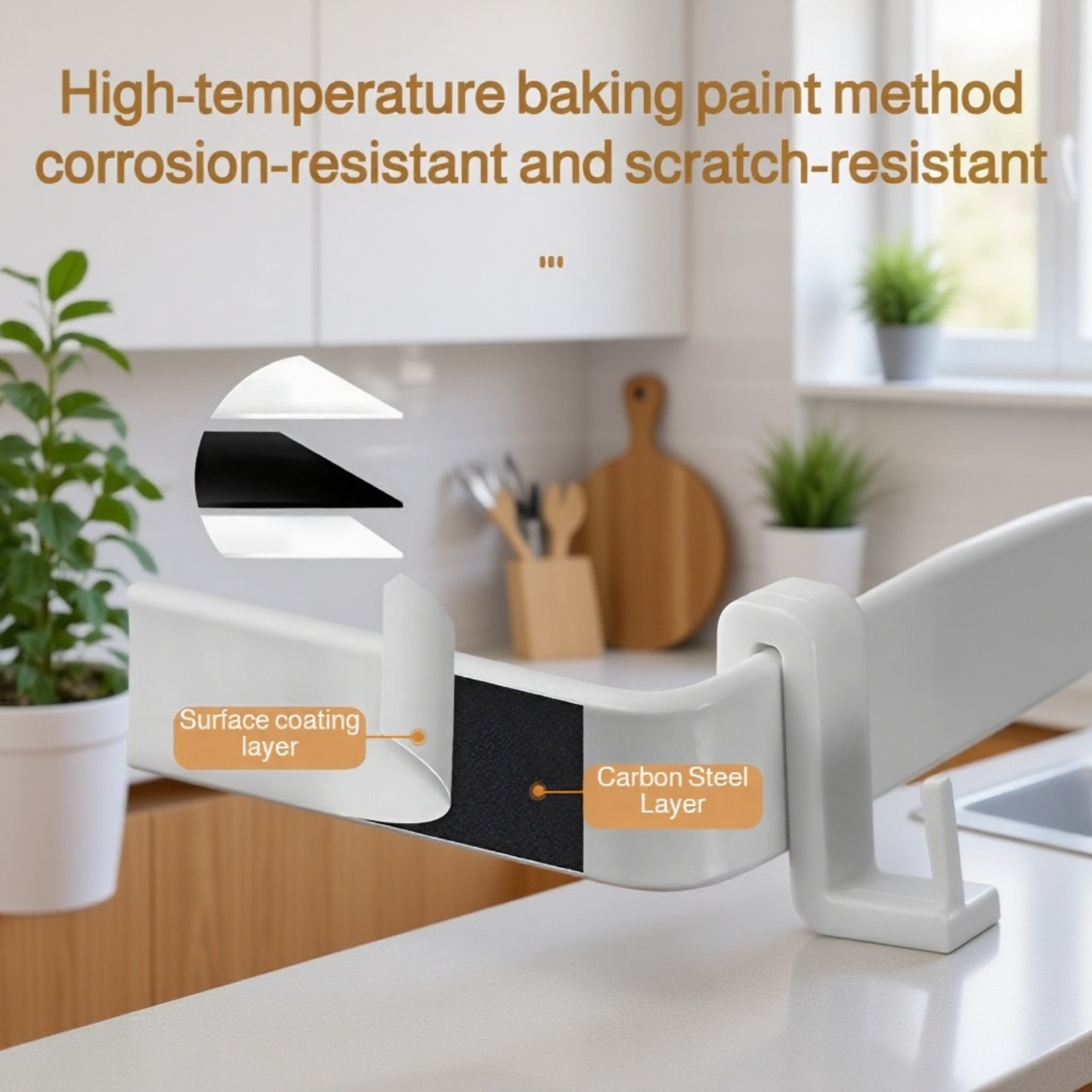 Modern Japanese Acrylic Towel Holder, No-Drill Adhesive Wall Storage Rack