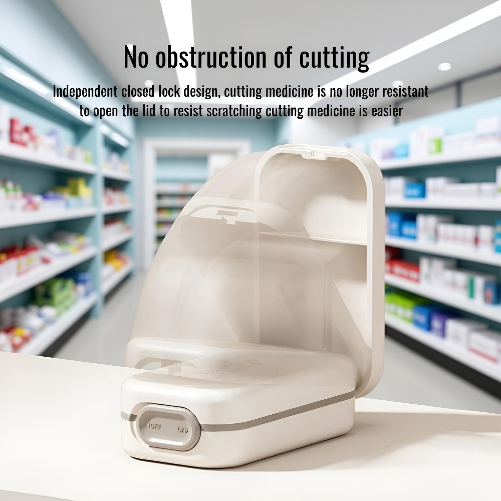  Portable Pill Cutter and Splitter – Cuts Pills into Halves or Quarters