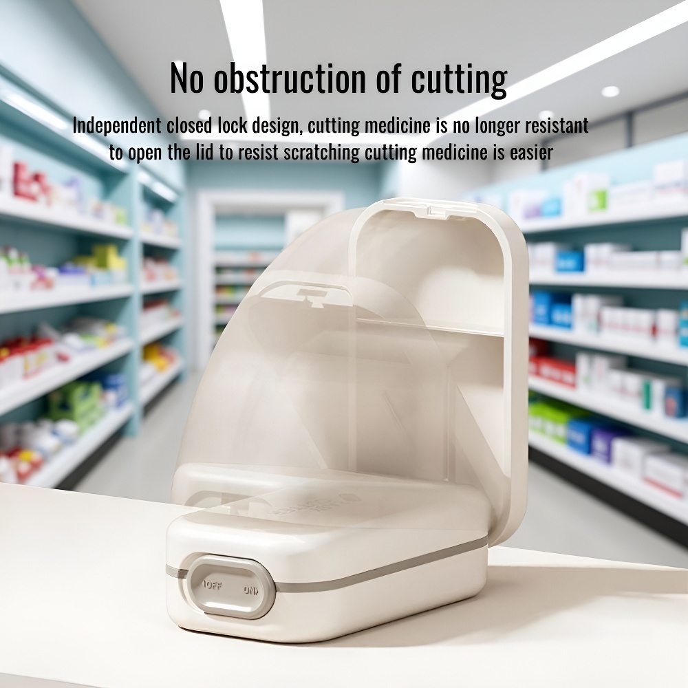  Portable Pill Cutter and Splitter – Cuts Pills into Halves or Quarters