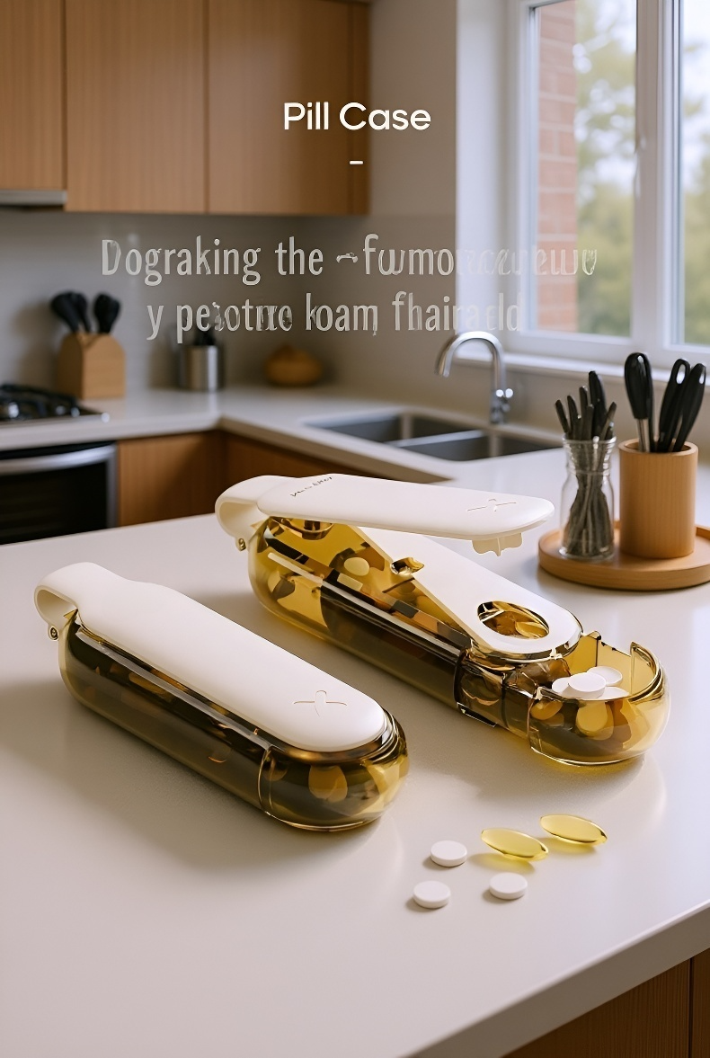 Secure and moisture-proof elderly travel pill organizer