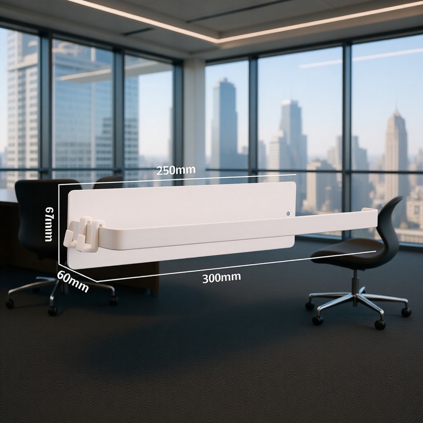 Modern Japanese Acrylic Towel Holder, No-Drill Adhesive Wall Storage Rack