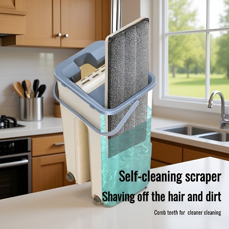  Eco-friendly Household Flat Mop for Wet and Dry Cleaning