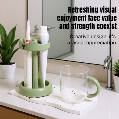 Creative Adjustable Electric Toothbrush and Cup Holder for Student Dormitory
