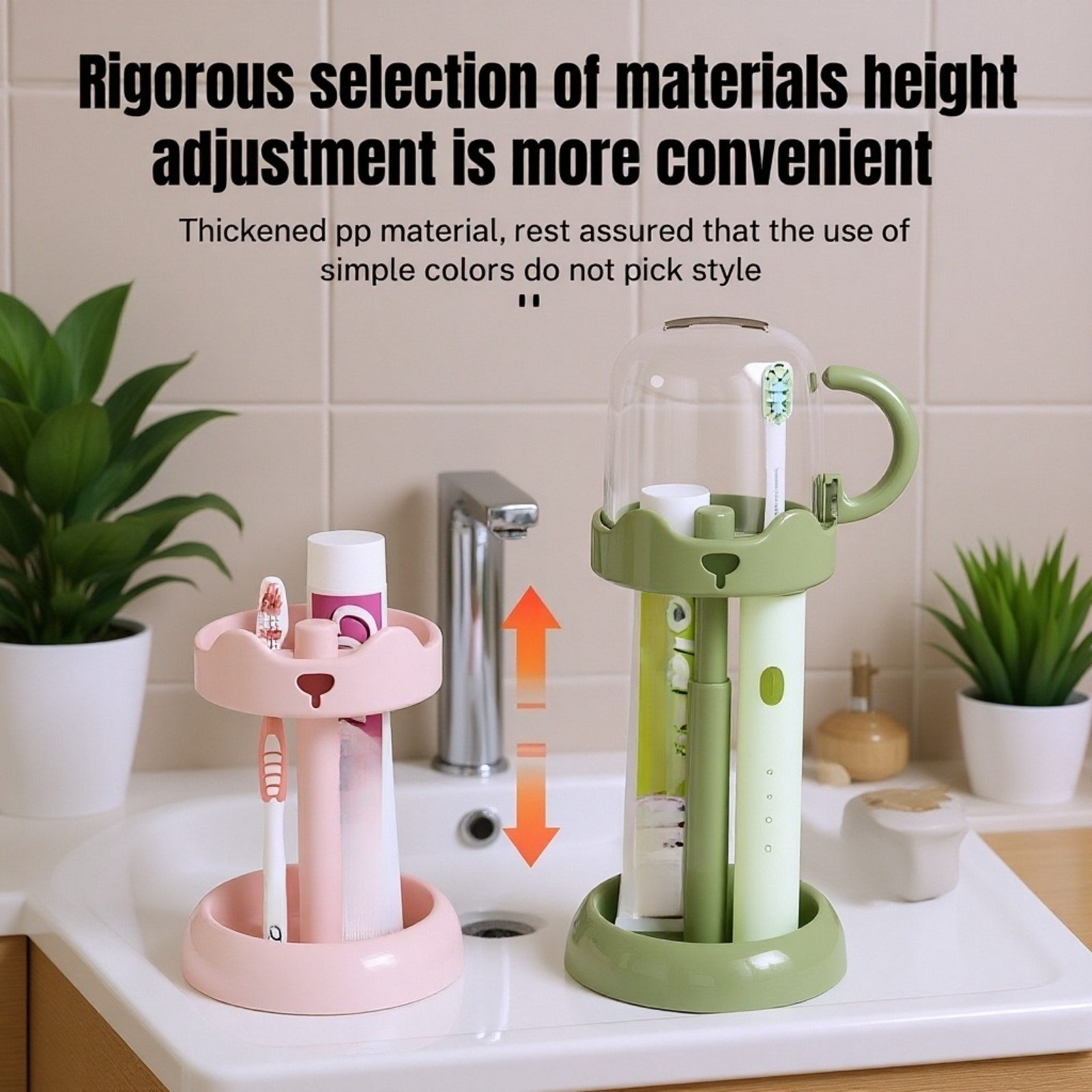 Creative Adjustable Electric Toothbrush and Cup Holder for Student Dormitory