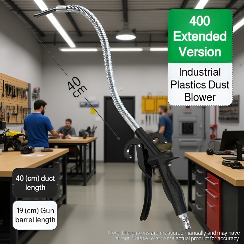 Ergonomic dust blowing gun for industrial cleaning