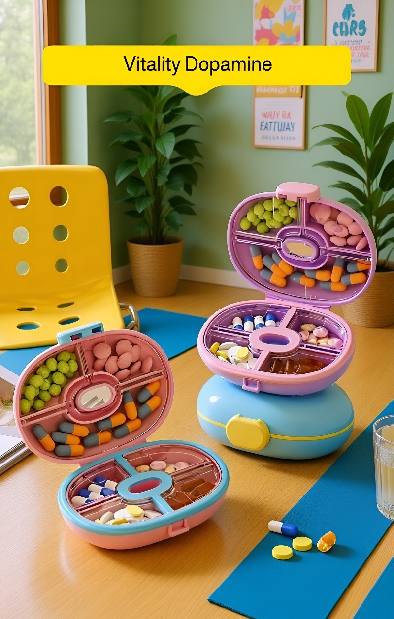 Close-up of snap-lock compartments for secure storage