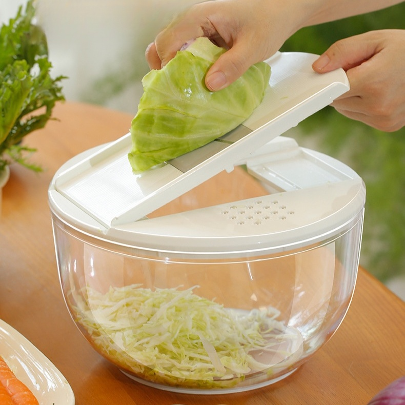  Multi-functional Vegetable Slicer with Drain Basket