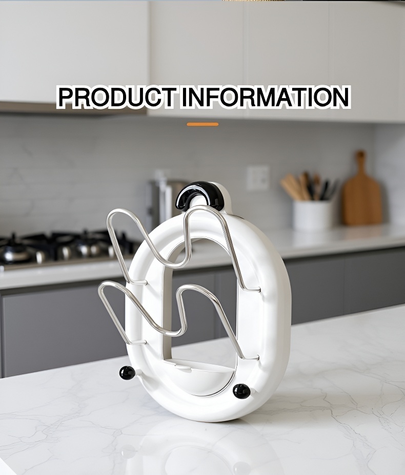 Pot lid organizer fits multiple sizes and shapes