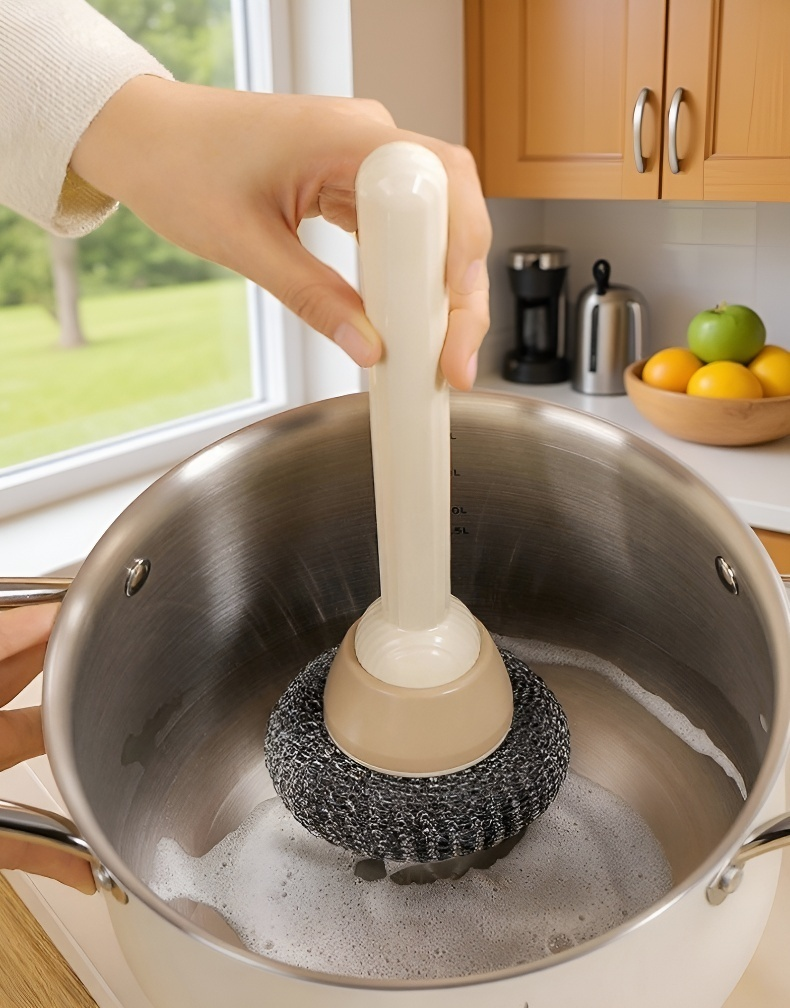 Durable and efficient pot cleaning tool