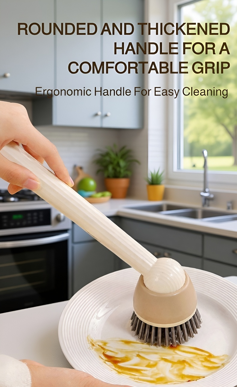 Ergonomic pot brush with extendable handle