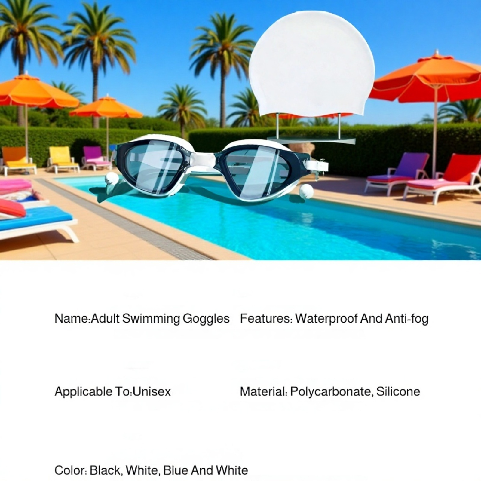 Waterproof HD swimming goggles for pool use