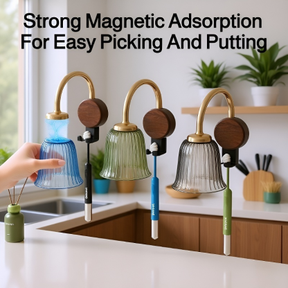 Inverted Magnetic Toothbrush Organizer with Suction Mount