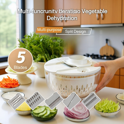  Multi-functional Vegetable Slicer with Drain Basket