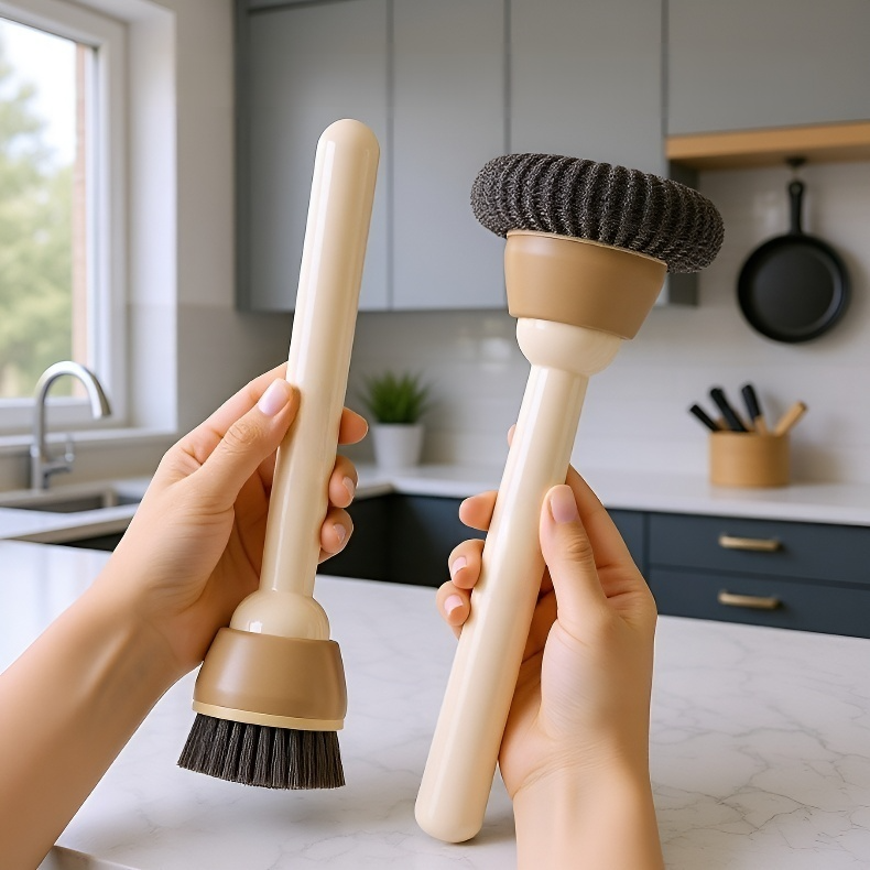 Adjustable Rotating Long Handle Pot Brush