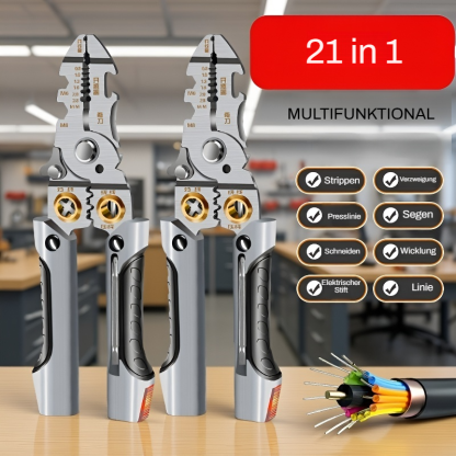 21-in-1 Multifunktionale 7-Zoll Abisolierzange für Elektriker