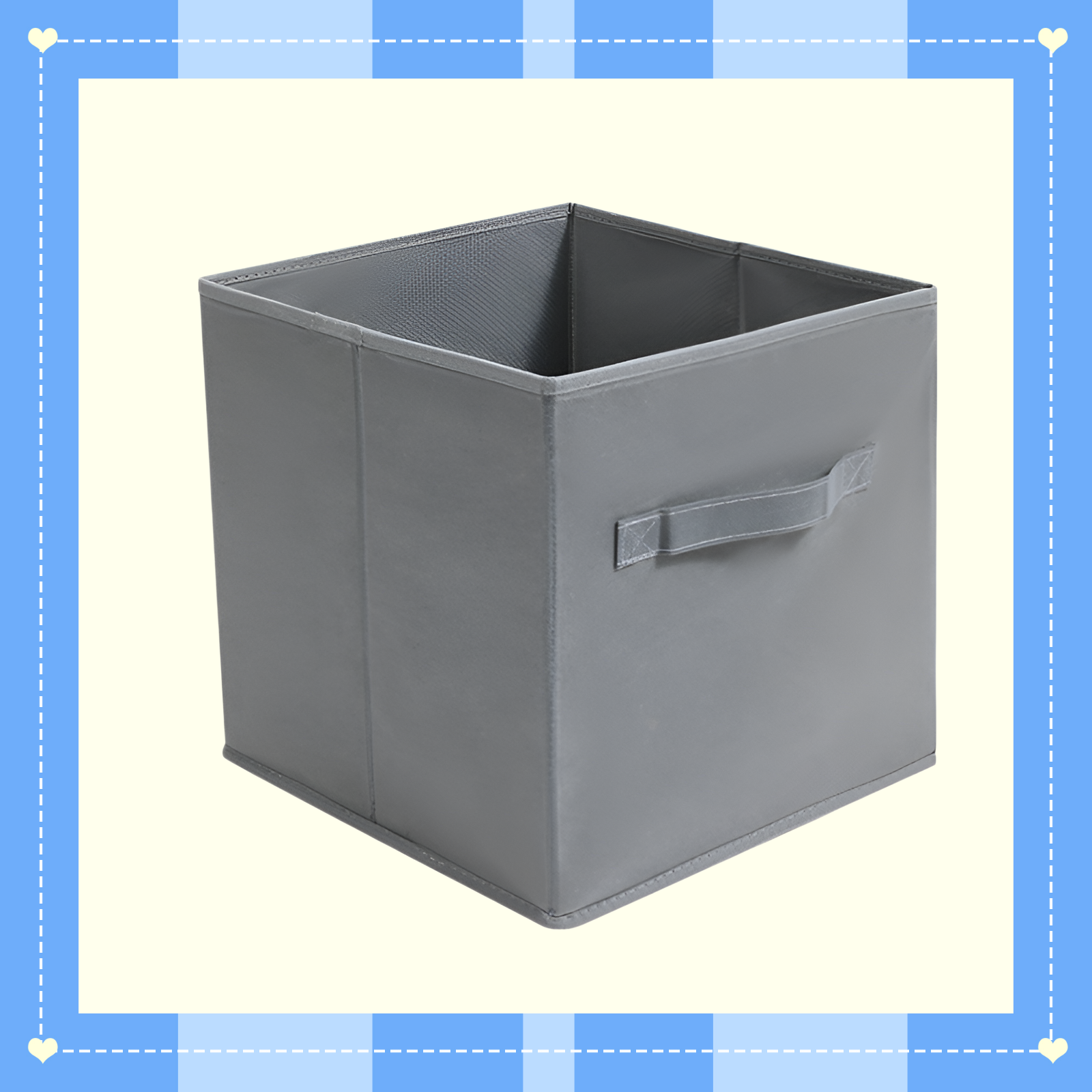 Zusammenklappbare stoffbezogene Aufbewahrungsbox, ohne Montage