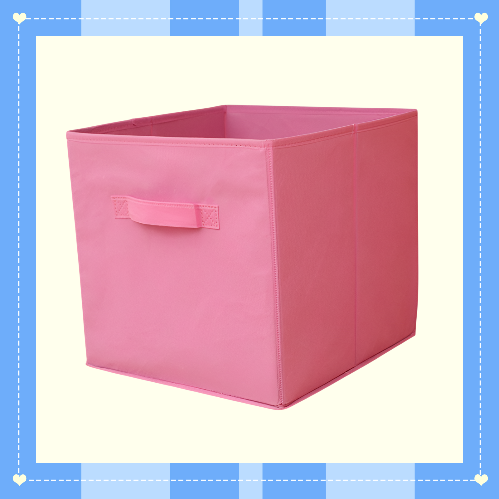 Zusammenklappbare stoffbezogene Aufbewahrungsbox, ohne Montage