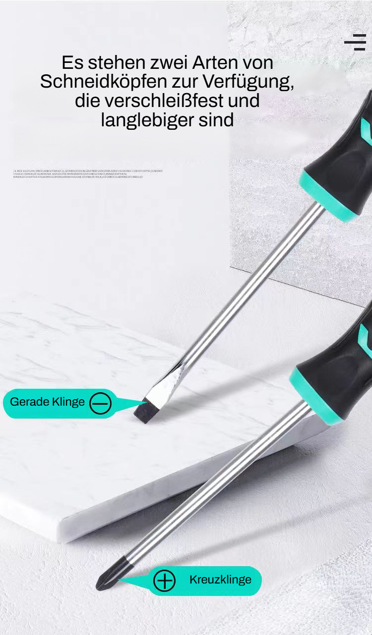 Durchgangs-Schraubendreher mit rutschfestem Griff