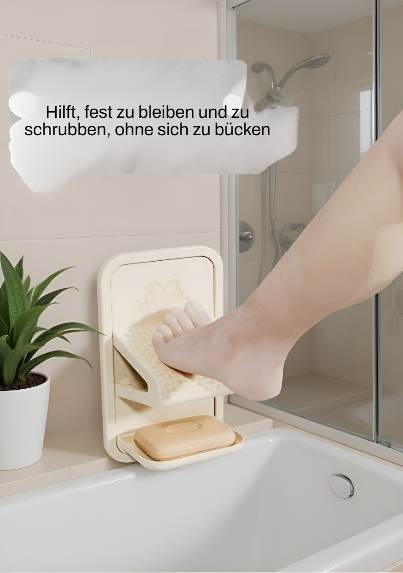 Soporte de pie antideslizante instalado en baño moderno