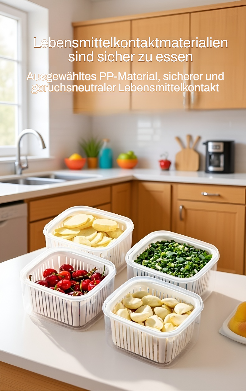 Ordentliche Lagerung von Knoblauch in Frischhaltebox