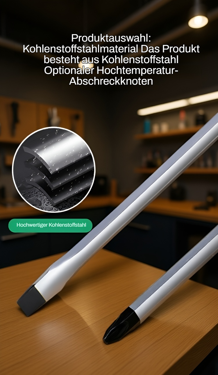 Detailansicht des Durchgangs-Schraubendrehers