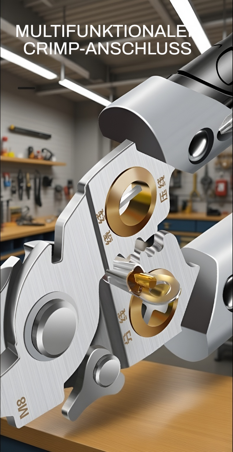 Abisolierzange beim Schneiden von Drähten