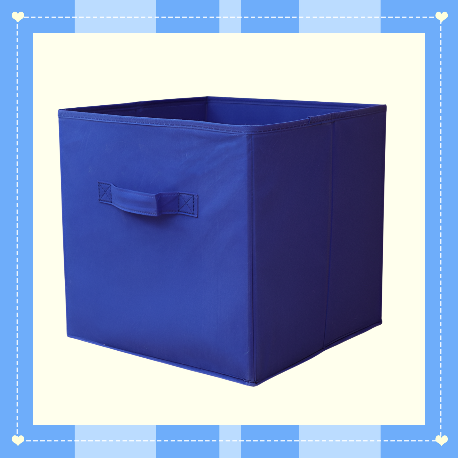 Zusammenklappbare stoffbezogene Aufbewahrungsbox, ohne Montage