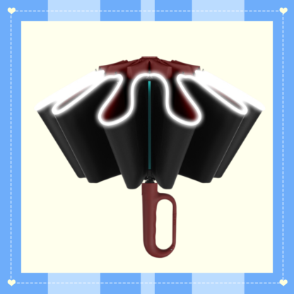 Faltbarer Sonnen- und Regenschirm mit rückseitigem Schnallenverschluss