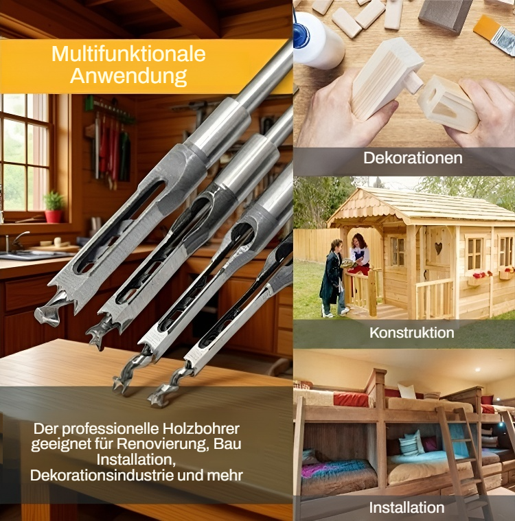 Detailansicht des Quadratloch-Bohrwerkzeugs