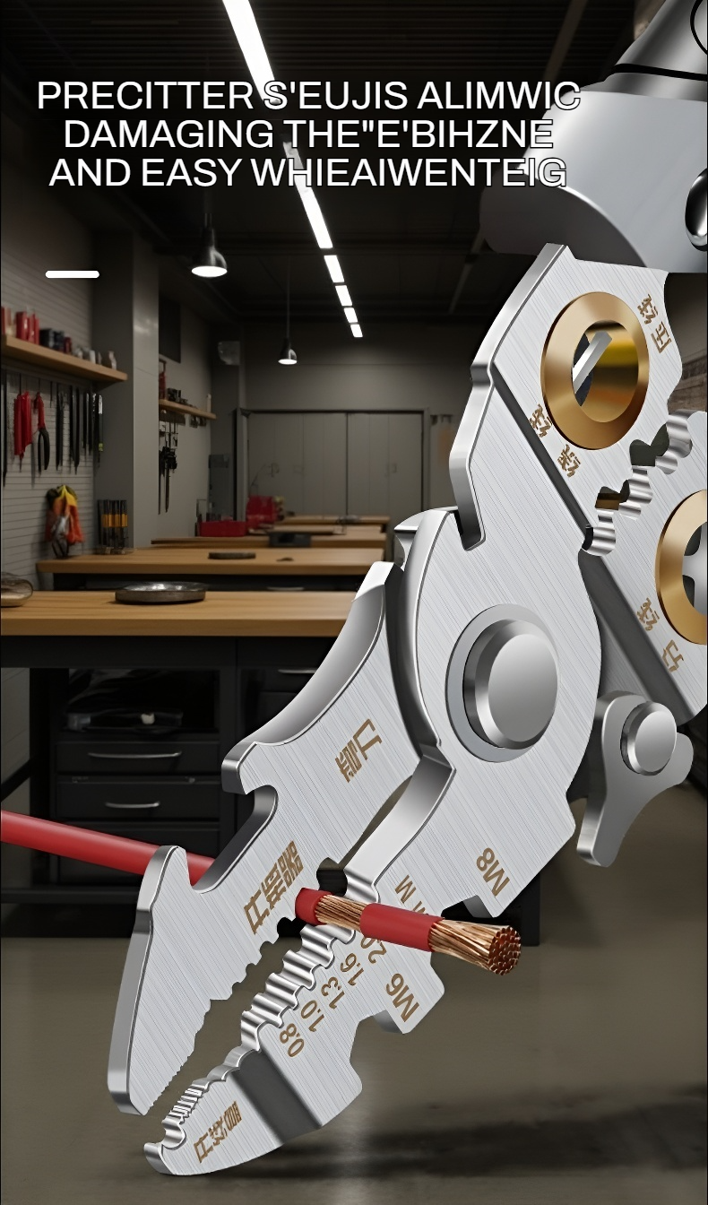 Elektriker Werkzeug beim Kabelabisolieren