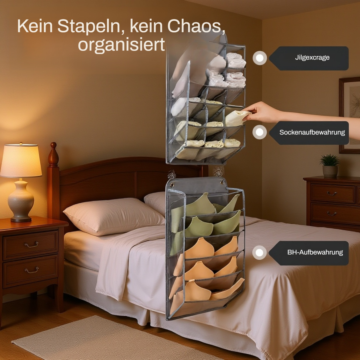 Hängende Aufbewahrungstasche für Unterwäsche