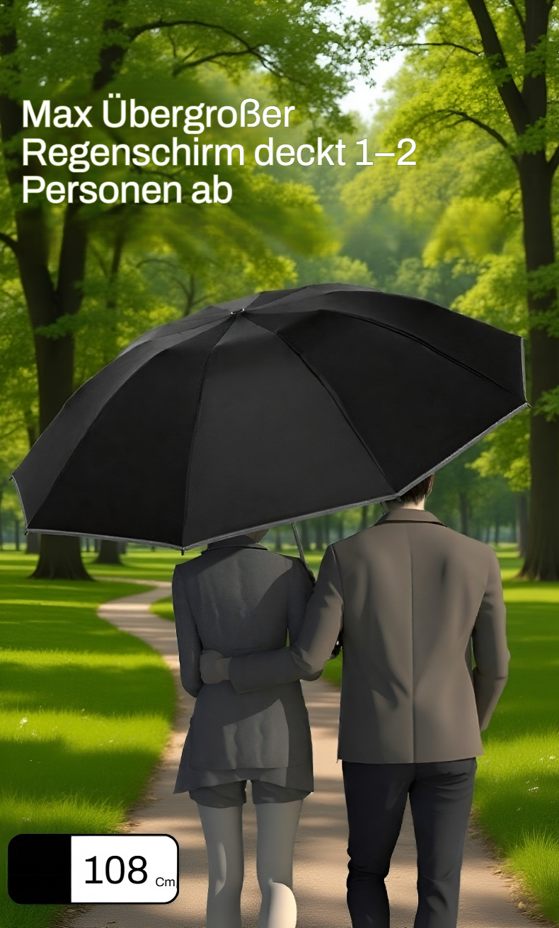 Schnallenverschluss am Regenschirm für sicheres Verstauen