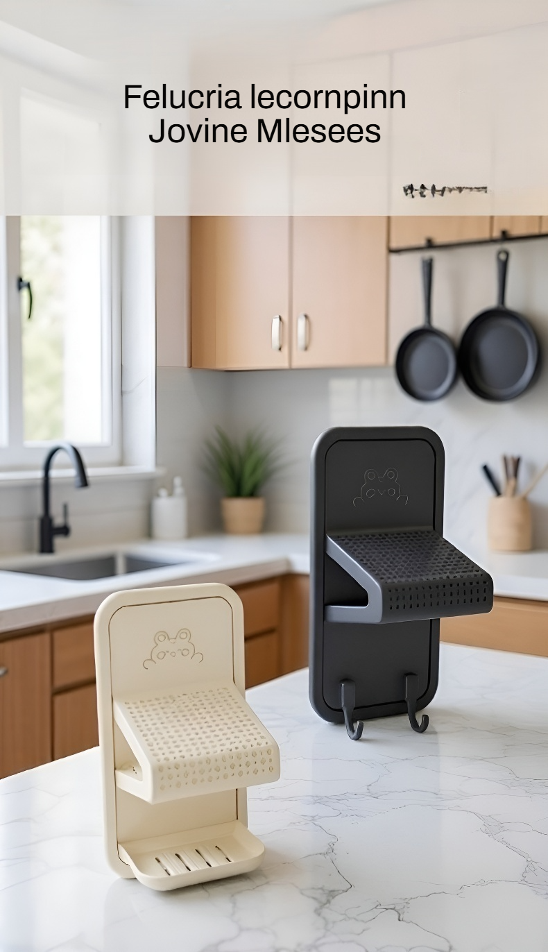 Detalle del diseño antideslizante en soporte de baño