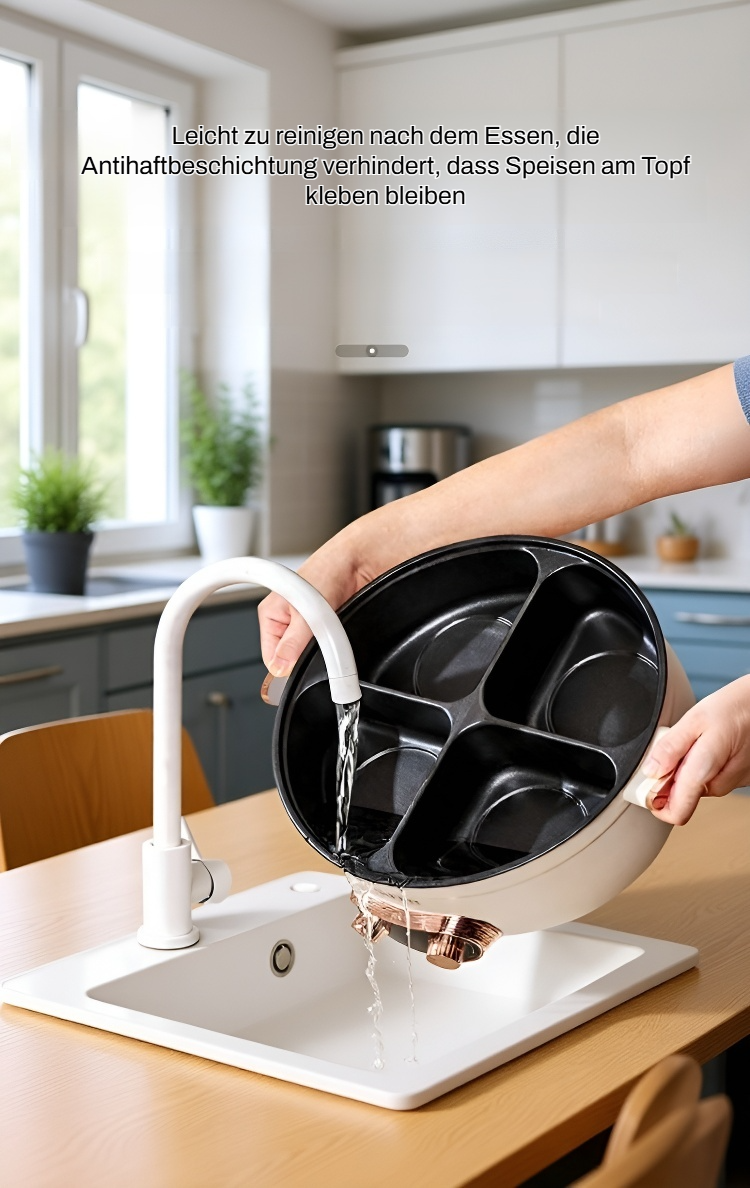 Elektrischer Kochbehälter mit verschiedenen Speisen