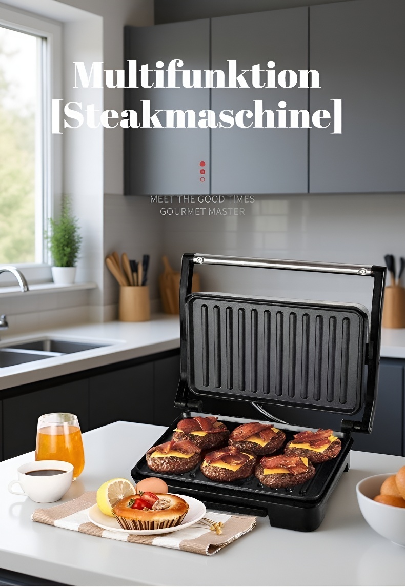 Multifunktionaler Sandwichmaker mit herausnehmbaren Platten