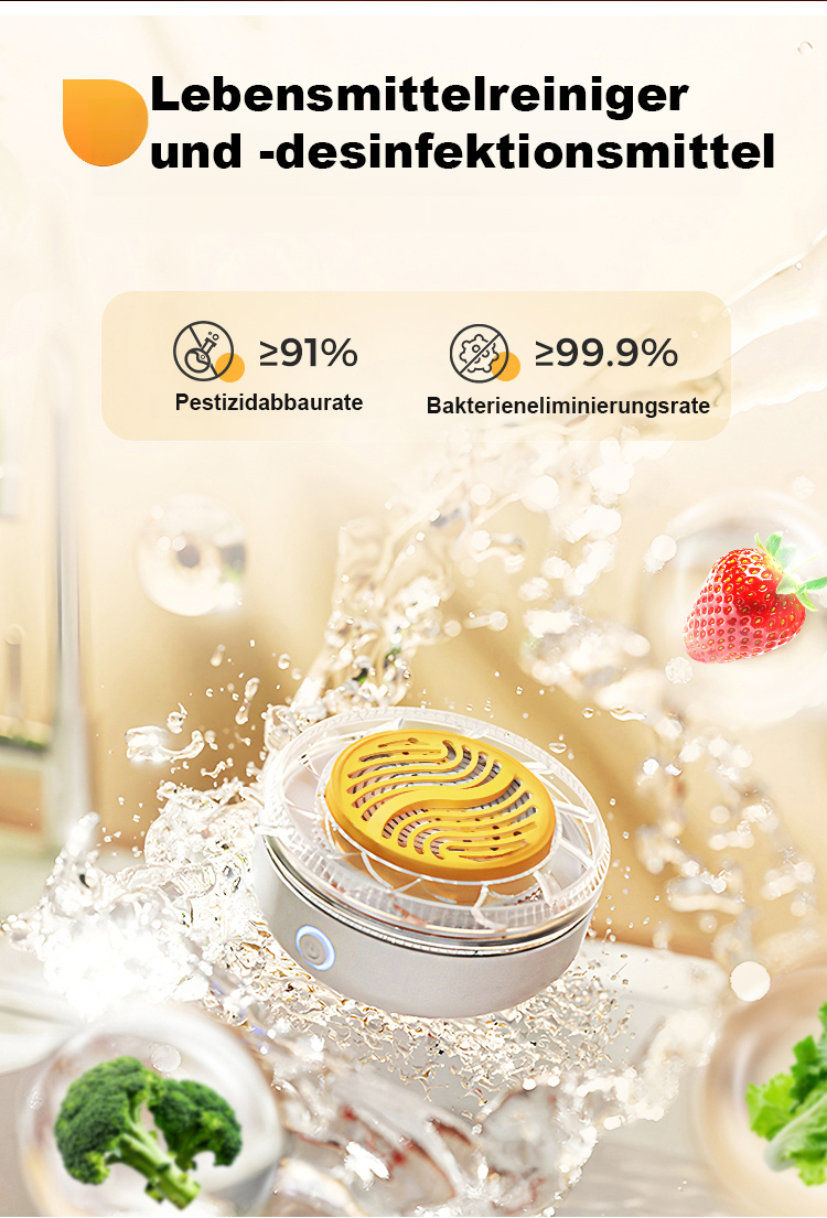 Multifunktionaler Obst- und Gemüse-Reiniger für den Haushalt im Einsatz