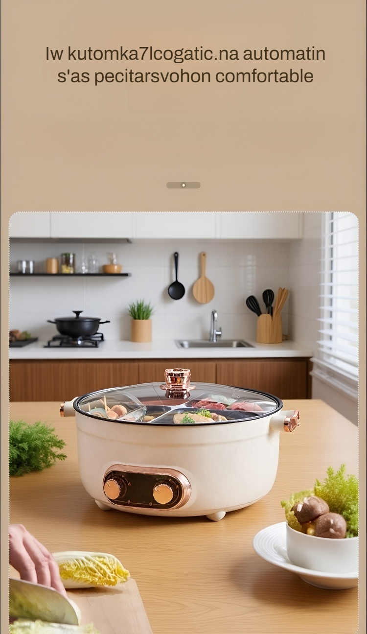 Familienküche mit Vierfach-Kochbehälter im Einsatz