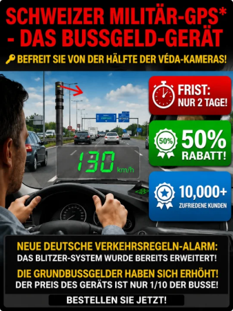 ⭐ SmartHUD GPS Tacho ⭐ Navigations-Projektion ⭐ KI-Sprachsteuerung ⭐ 10s Installation ⭐ Sichereres Fahren ⭐ Kompatibel mit allen Autos