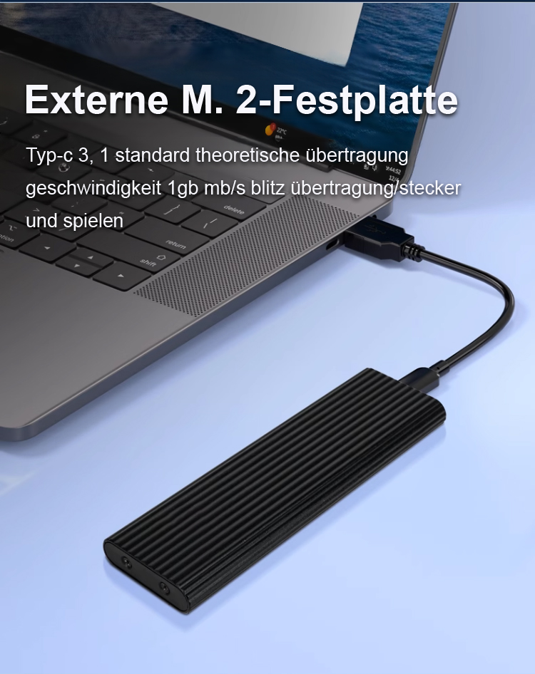 Kompakte und leichte externe SSD für unterwegs