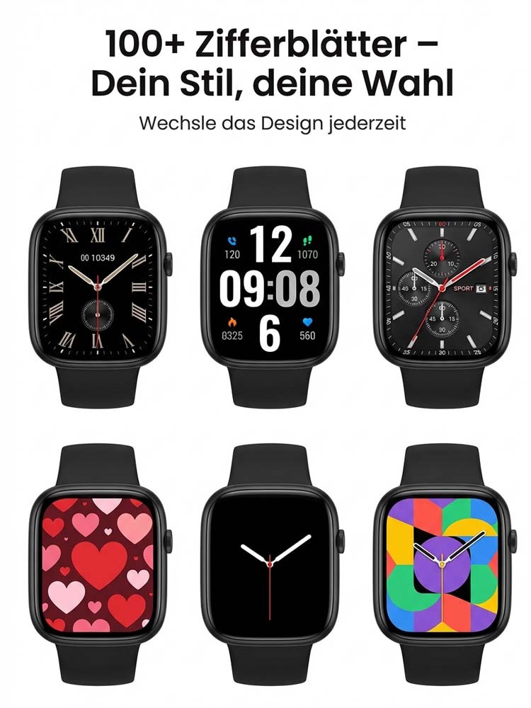 VitalGuard Pro Smartwatch | 24h EKG und Sturzerkennung für Senioren | Deutscher Präzisionssensormit GPS ❤️⌚