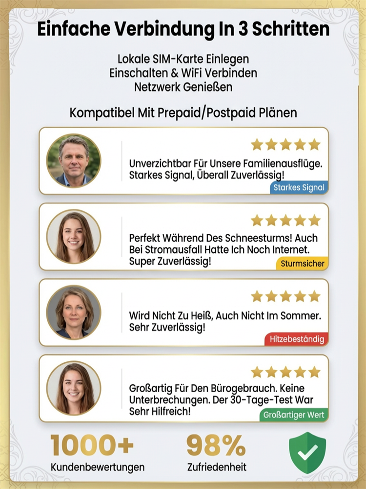 ⭐ 4G 5G Mobiler Router für Zuhause Büro und Reisen Kompakt Tragbar Plug and Play Mehrere Geräte Stabiles WLAN