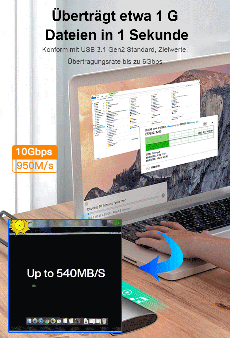 【Hafen Hamburg Lagerverkauf】Mobile 16TB SSD | Militärstandard IP65 | 950MB/s Blitzgeschwindigkeit ✨