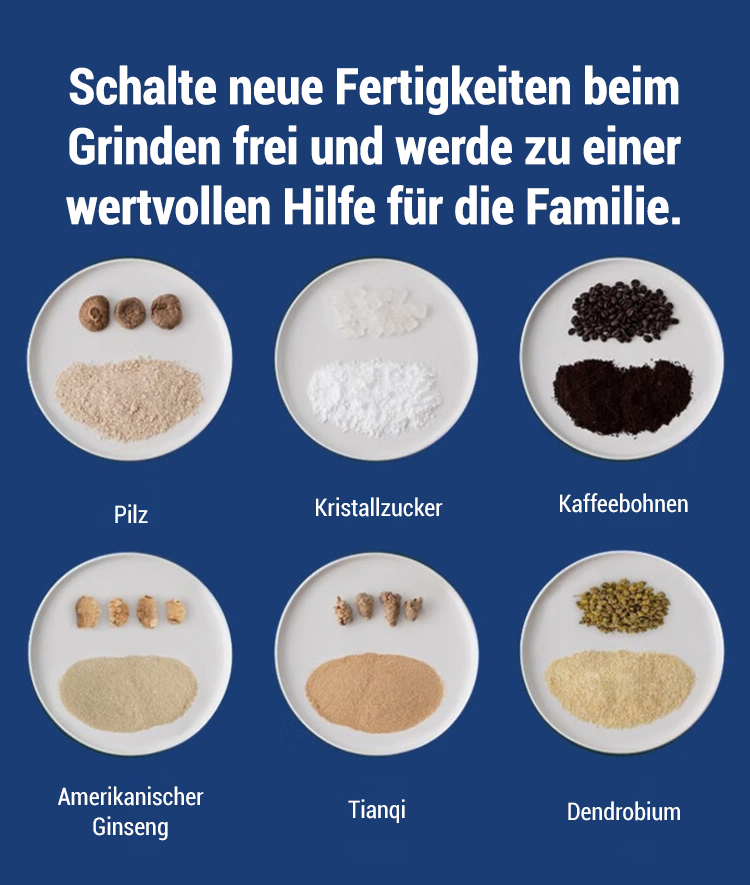 Multifunktionale Mühle beim Mahlen von Gewürzen