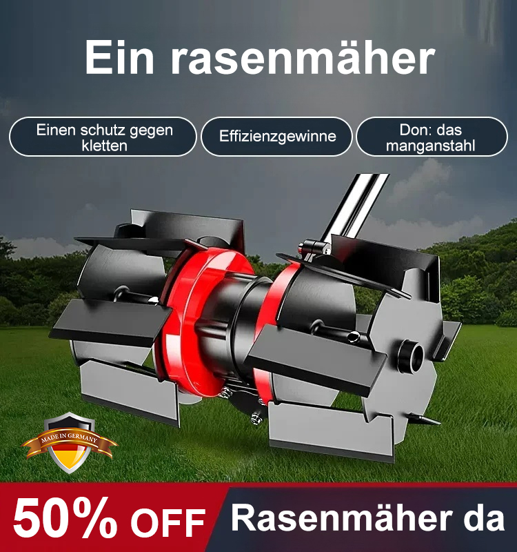 ⭐ 2-in-1 Unkrautjäter und Bodenlockerer aus Manganstahl Universal-Aufsatz für Motorsensen hocheffizienter Gartenhelfer ⭐Unkrautjäten und Lösen von Rädern für Rasenmäher