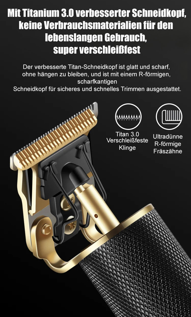 Einfache Bedienung des elektrischen Haarschneiders