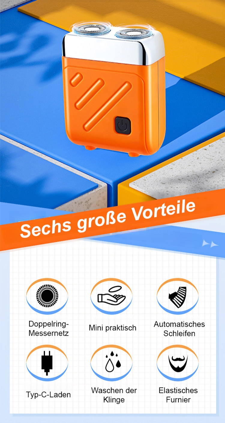 Kompakter Rasierer f&uuml;r unterwegs und Reisen
